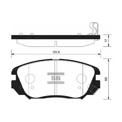 Колодки тормозные Sangsin Brake SP1402 Передние