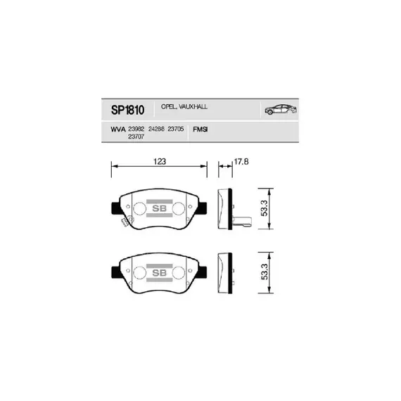 Колодки тормозные Sangsin Brake SP1810 Передние