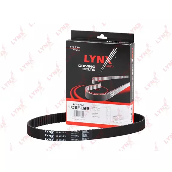 Lynx ремень грм chevrolet aveo 1.2 8v 06-/kalos 1.2 8v 03-/matiz/spark 1.0 05-, daewoo kalos 1.2/matiz 1. 109bl25 - LYNXauto арт. 109BL25