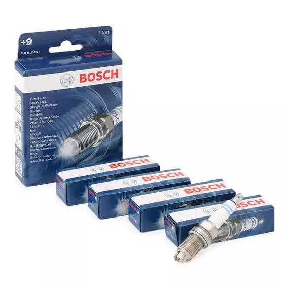 Комплект свечей зажигания BOSCH 0242229878 FLR8LDCU 0.9 VAG (упаковка 4шт )