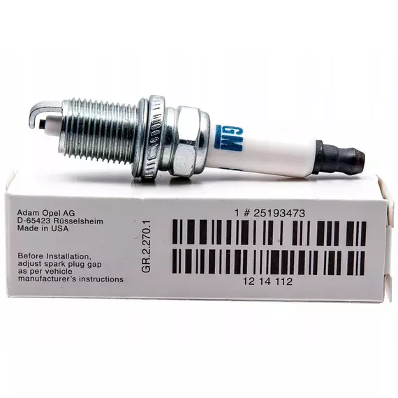 Свеча зажигания, 1 шт. GENERAL MOTORS/GM 12 14 112 - CHEVROLET NIVA 2123 / OPEL Astra H (04-), Astra J (09-), Corsa D, Meriva B (10-), Mokka (13-), Insignia, Zafira - двиг. A10XEP, A12XEL, A12XER, A14XEL, A14XER, A16XER, A18XER, A18XEL, Z16XER