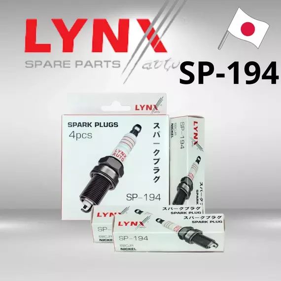 Комплект свечей зажигания LYNXauto SP 194 6BCJR (ОРИГИНАЛ Япония) 6 шт для Chevrolet Шевроле Citroen Ситроен Mitsubishi Митсубиси Opel Опель Peugeot Пежо