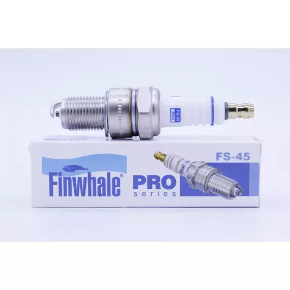 Свеча зажигания, 1 шт. FINWHALE FS45 (аналог NGK BPR6E V-line 2 / 2268 / 6464 и DENSO W20EPR-U / 3047) для / SUZUKI Swift / MAZDA 323, 626 / DAEWOO Nexia / CHEVROLET Aveo, Lanos / MITSUBISHI Lancer, L200