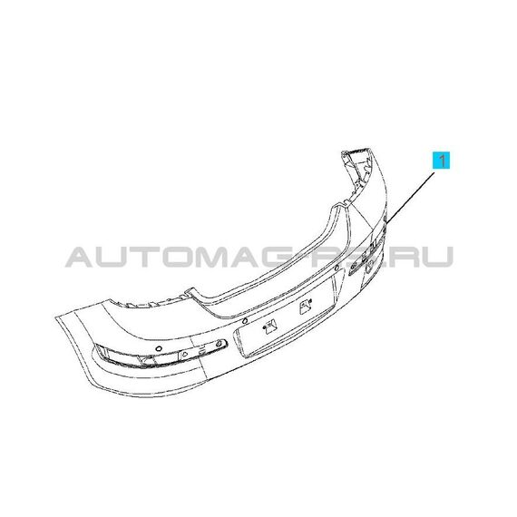 Бампер задний Опель Астра H, Opel Astra H 5дв. (оригинал)